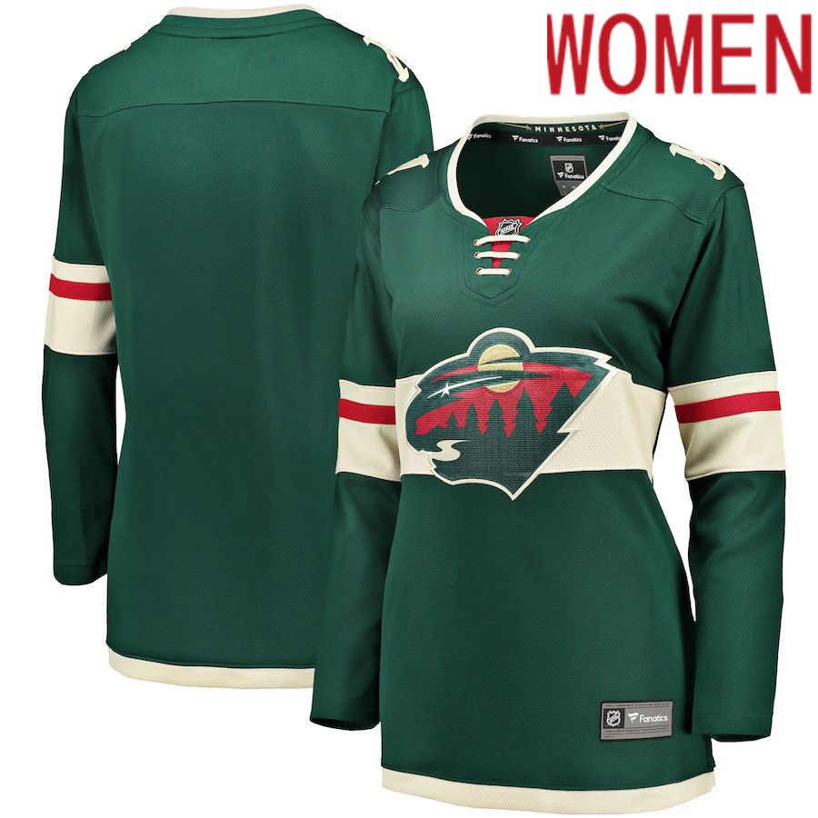 Women Minnesota Wild Fanatics Branded Green Breakaway Home NHL Jersey